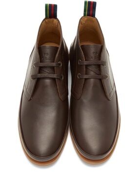 PS Paul Smith Dark Brown Leather Chukka Desert Boots Size UK 6/US 7